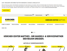 Tablet Screenshot of kaercher-center-matthes.de